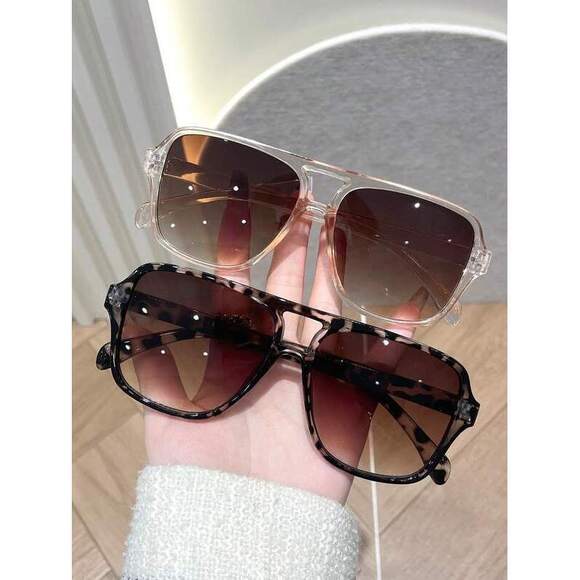 /2-3 Pairs Korean Style Leopard Print Aviator Glasses- Suitable Fo main image 4